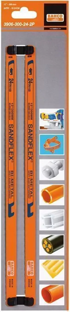 RAUASAELEHT BAHCO SANDFLEX 24TPI 300MM 2 TK JAEPAKEND