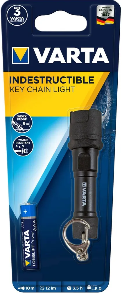 TASKULAMP-VÕTMEHOIDJA IDESTRUCTIBLE VARTA