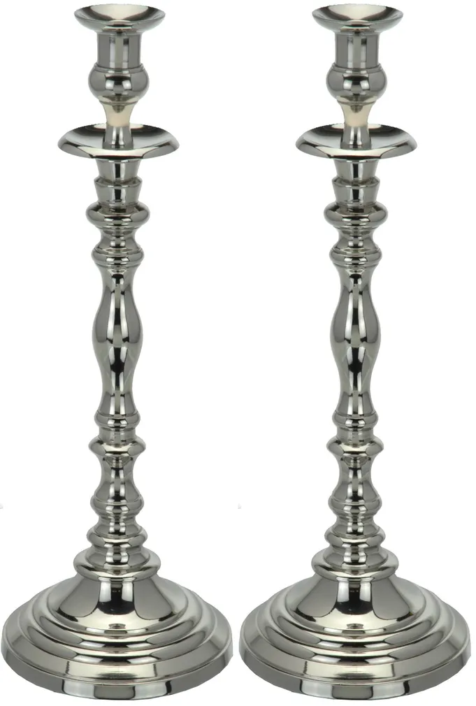 KÜÜNLAHOIDJA 42CM ALUMIINIUM ANTIIKNE HÕBEDANE