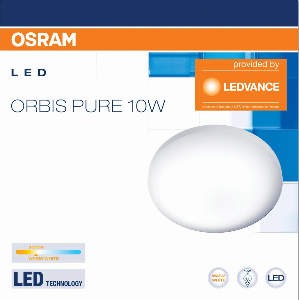 PLAFOON PURE OSRAM 10W LED 700LM 3000K 250MM 