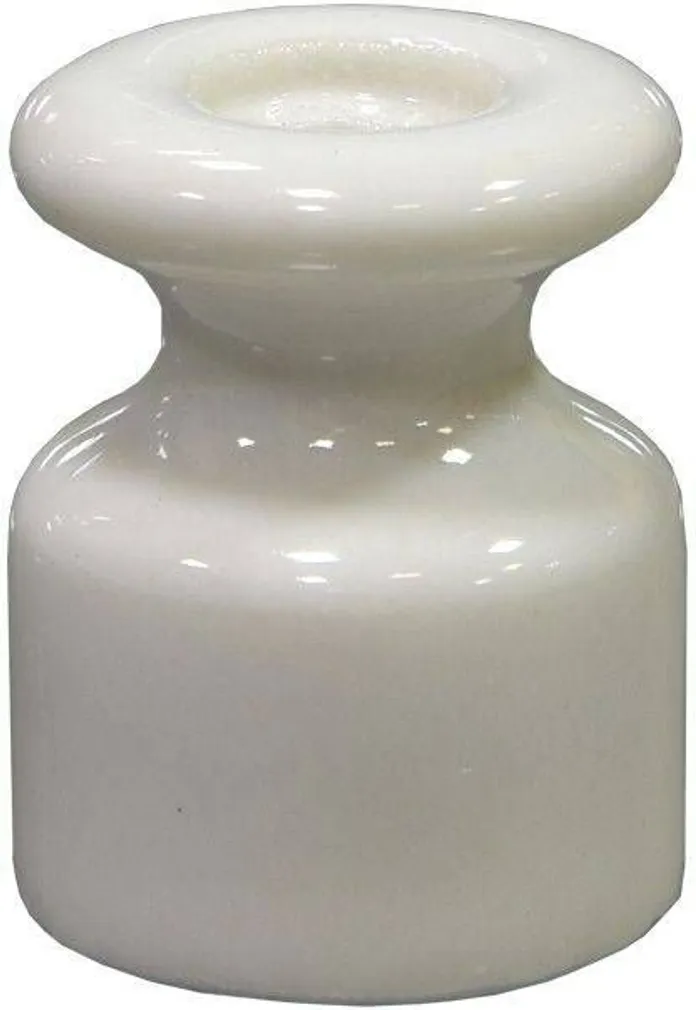 KERAAMILINE ISOLAATOR TEKSTIILKAABLILE BIRONI 8TK PAKIS VALGE