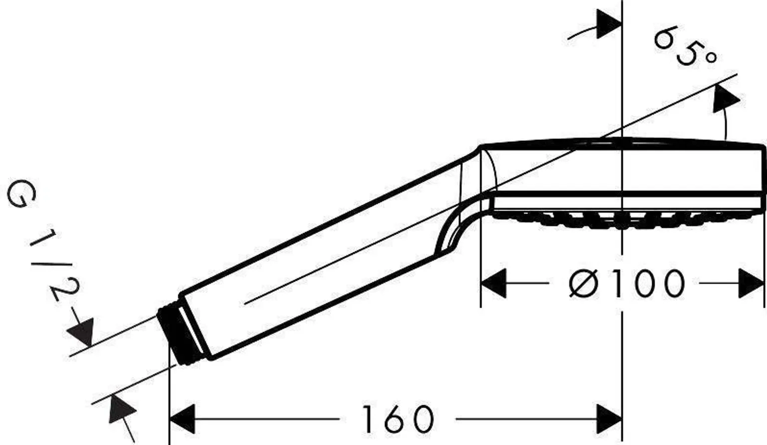 DUŠIOTSIK HANSGROHE CROMETTA 100 1JET V/K