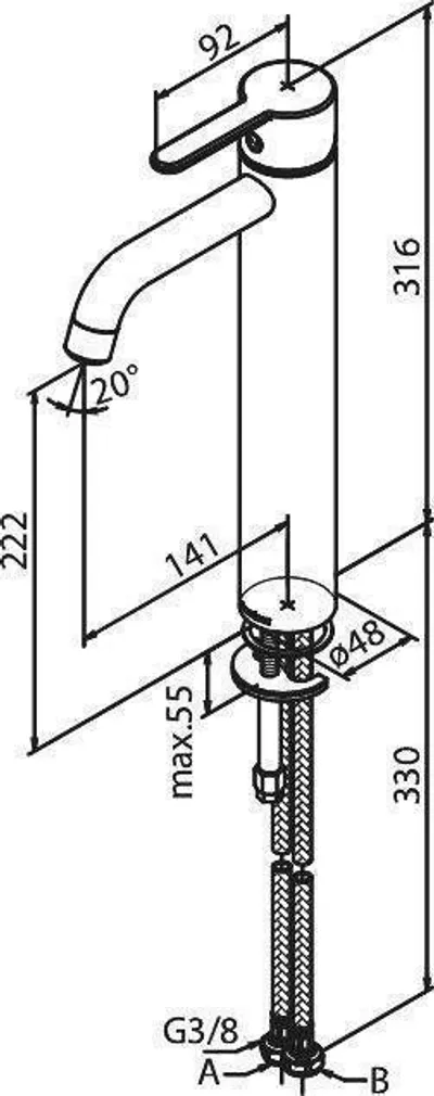VALAMUSEGISTI DAMIXA SILHOUET L 7401300 KROOM