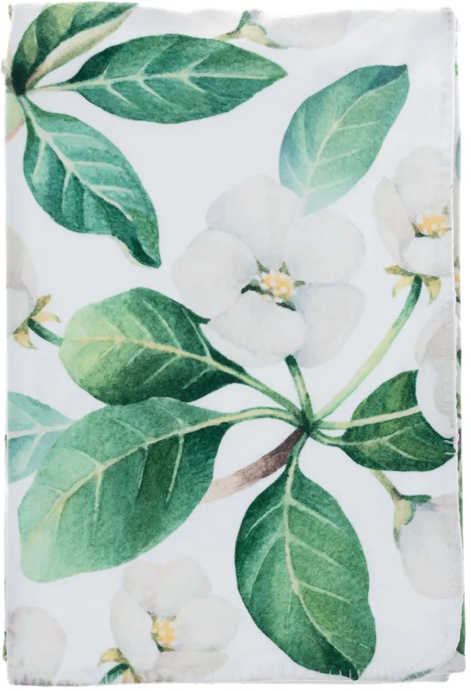PLEED 4LIVING APPLE FLOWER 140X160CM POLÜESTER VALGE/ROHELINE