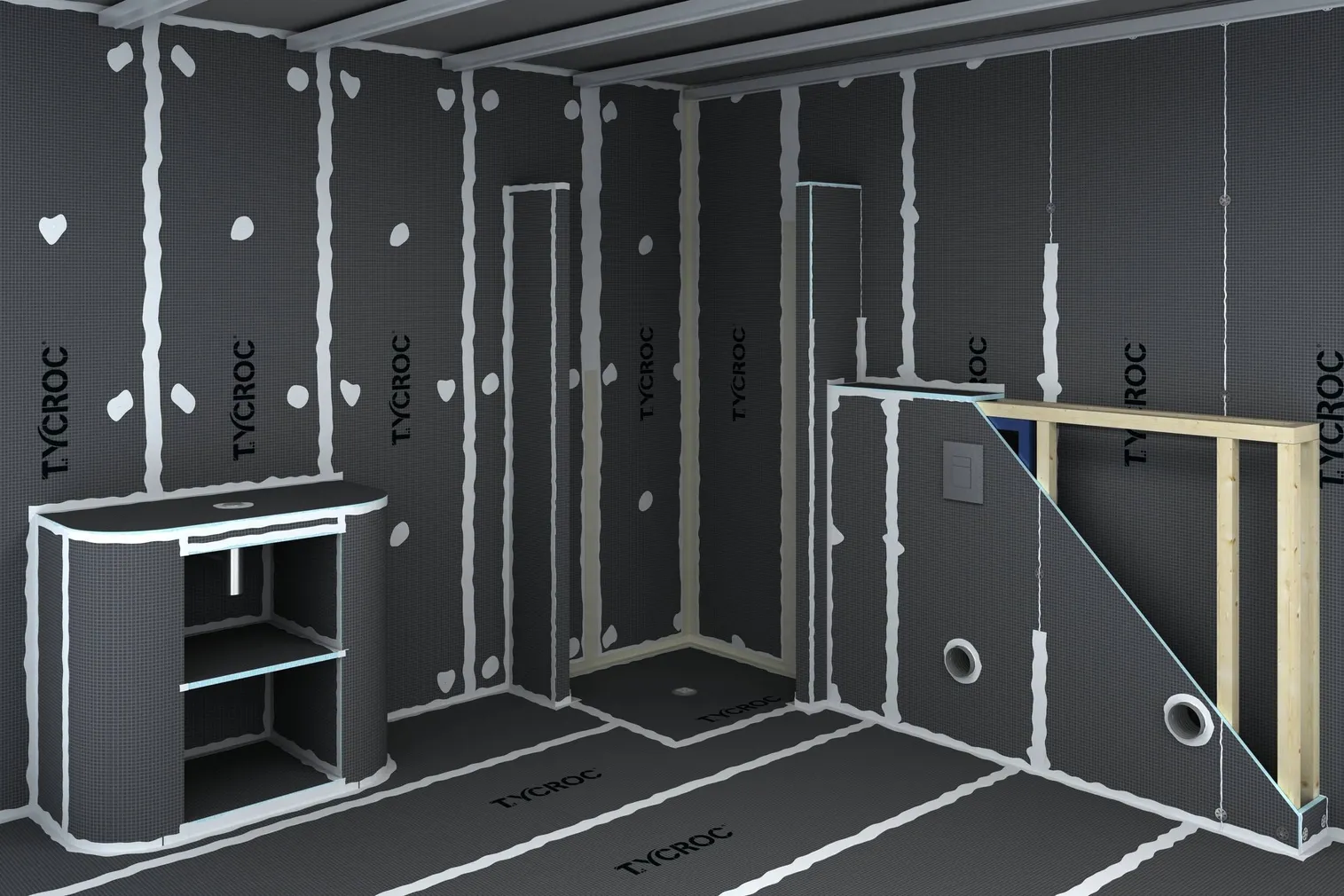 EHITUSPLAAT TYCROC TWP12 2500X600X12MM 1,5M2