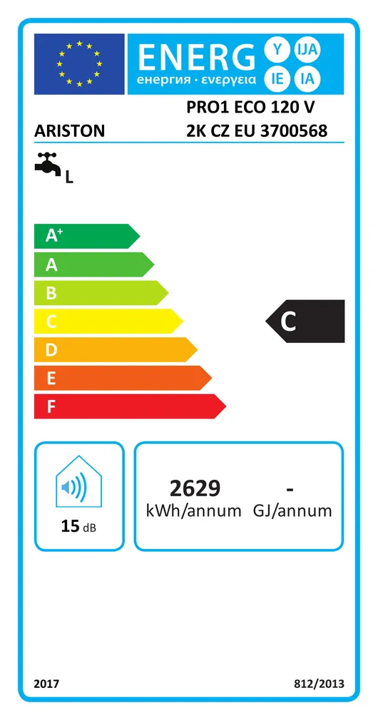 BOILER ARISTON PRO1 ECO 2K 120 VERTIKAALNE 115L 2000W
