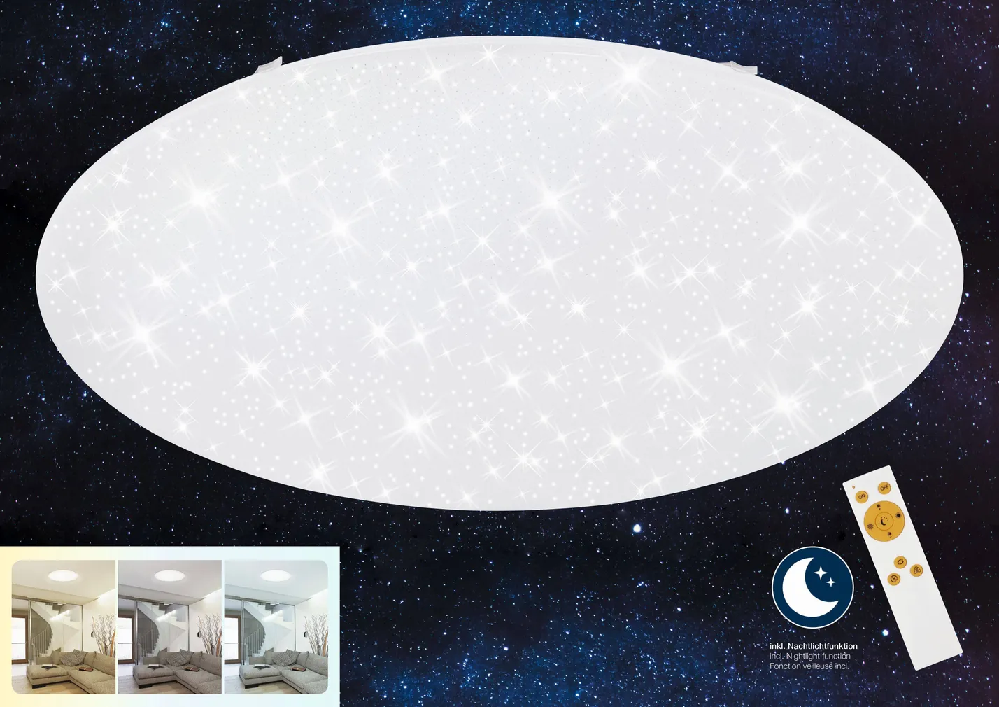 PLAFOON STAR SKY 80W LED 7000LM DIM PULT