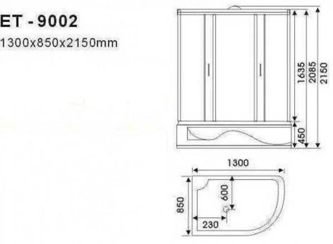 AURUSAUN CONSTAR ET-9002L 130X85X45/215CM VASAK