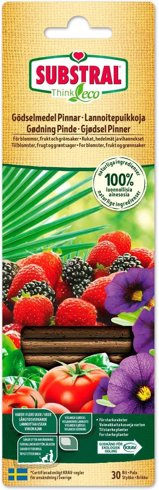 ÖKO VÄETISEPULGAD SUBSTRAL TOA- JA AIATAIMEDELE