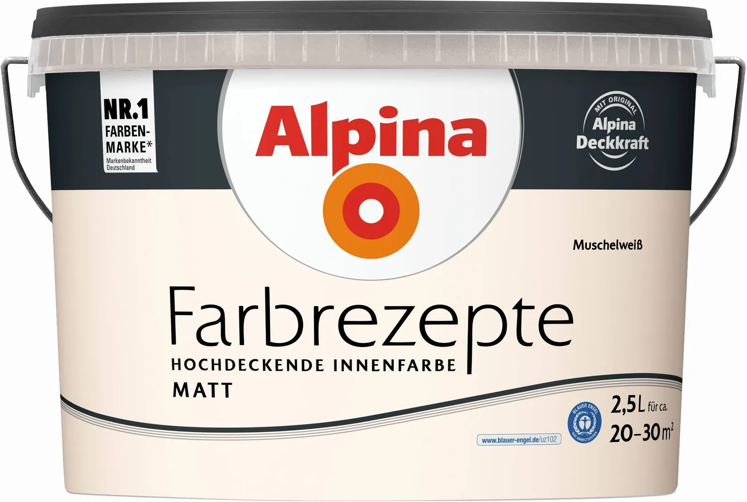 SEINAVÄRV ALPINA FARBREZEPTE 2,5L MUSCHELWEIß MATT