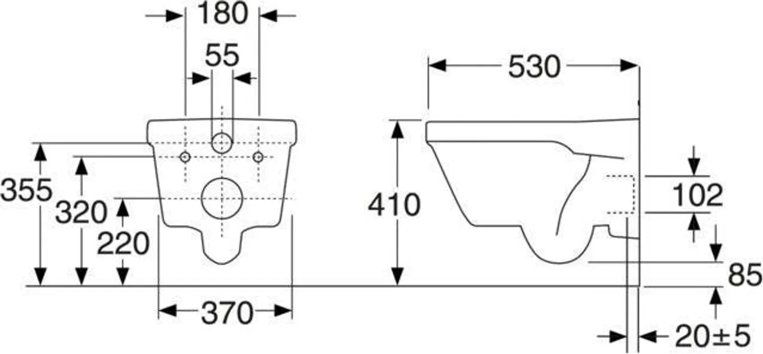 WC-SEINAPOTT GUSTAVSBERG HYGIENIC FLUSH 5G84HR01 SUJUVALT SULGUV PRILL-LAUD