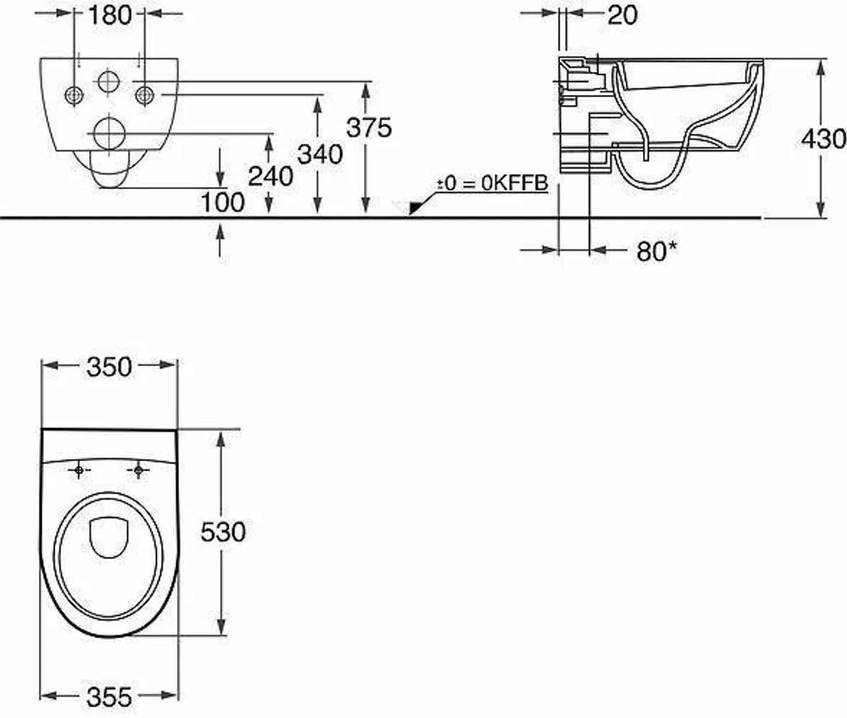 WC-SEINAPOTT IFÖ ICON RIMFREE 3575