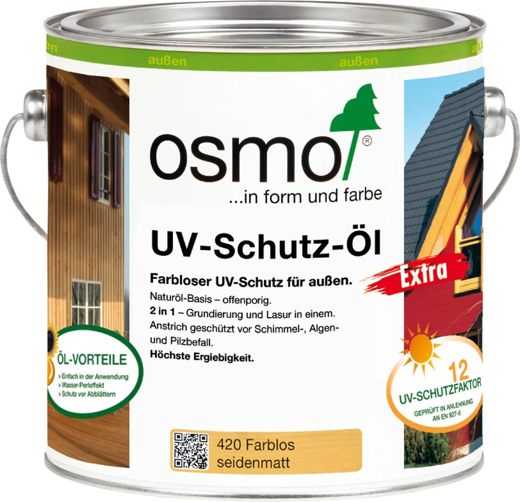 UV-KAITSEGA PUIDUÕLI OSMO 0,125L 420 VÄRVITU SIIDMATT