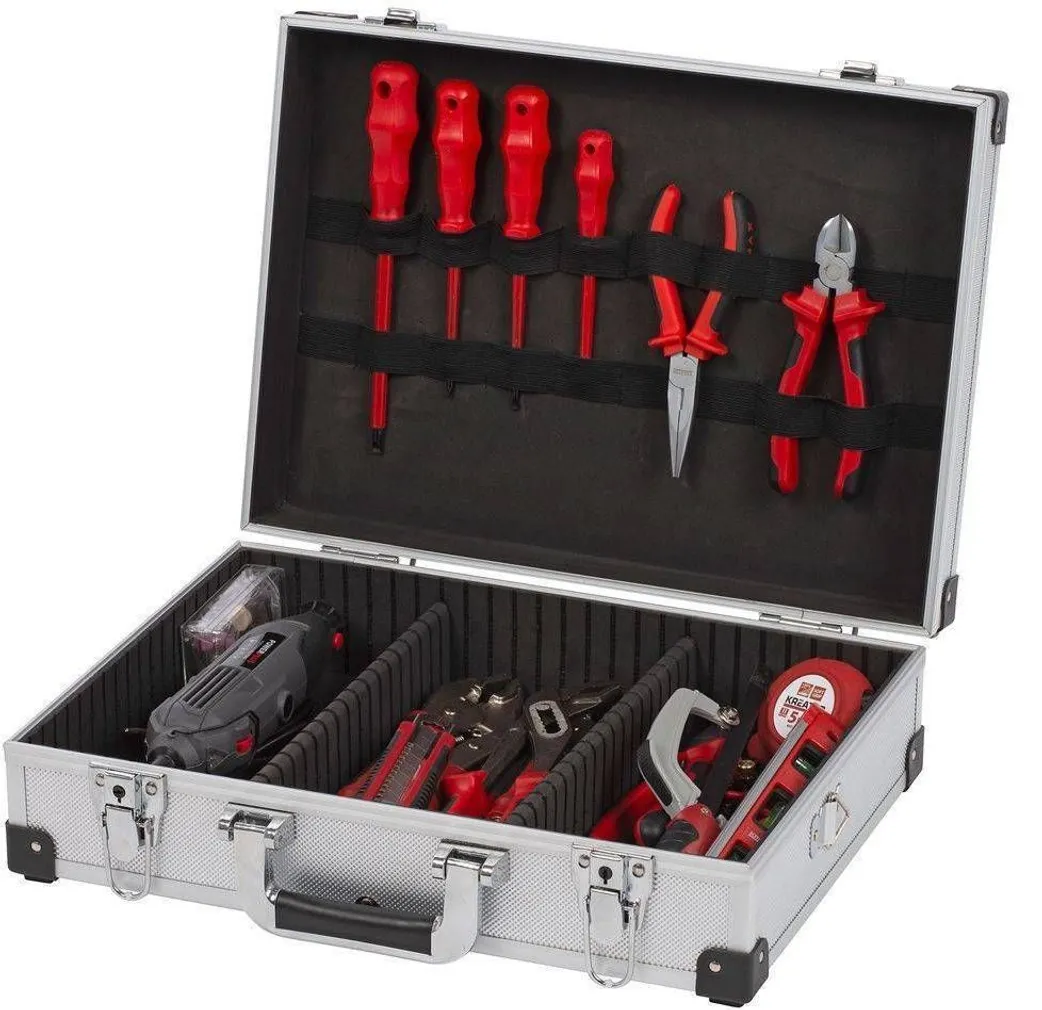 TÖÖRIISTAKOHVER KREATOR ALUMIINIUMIST 420X300X125MM HÕBE