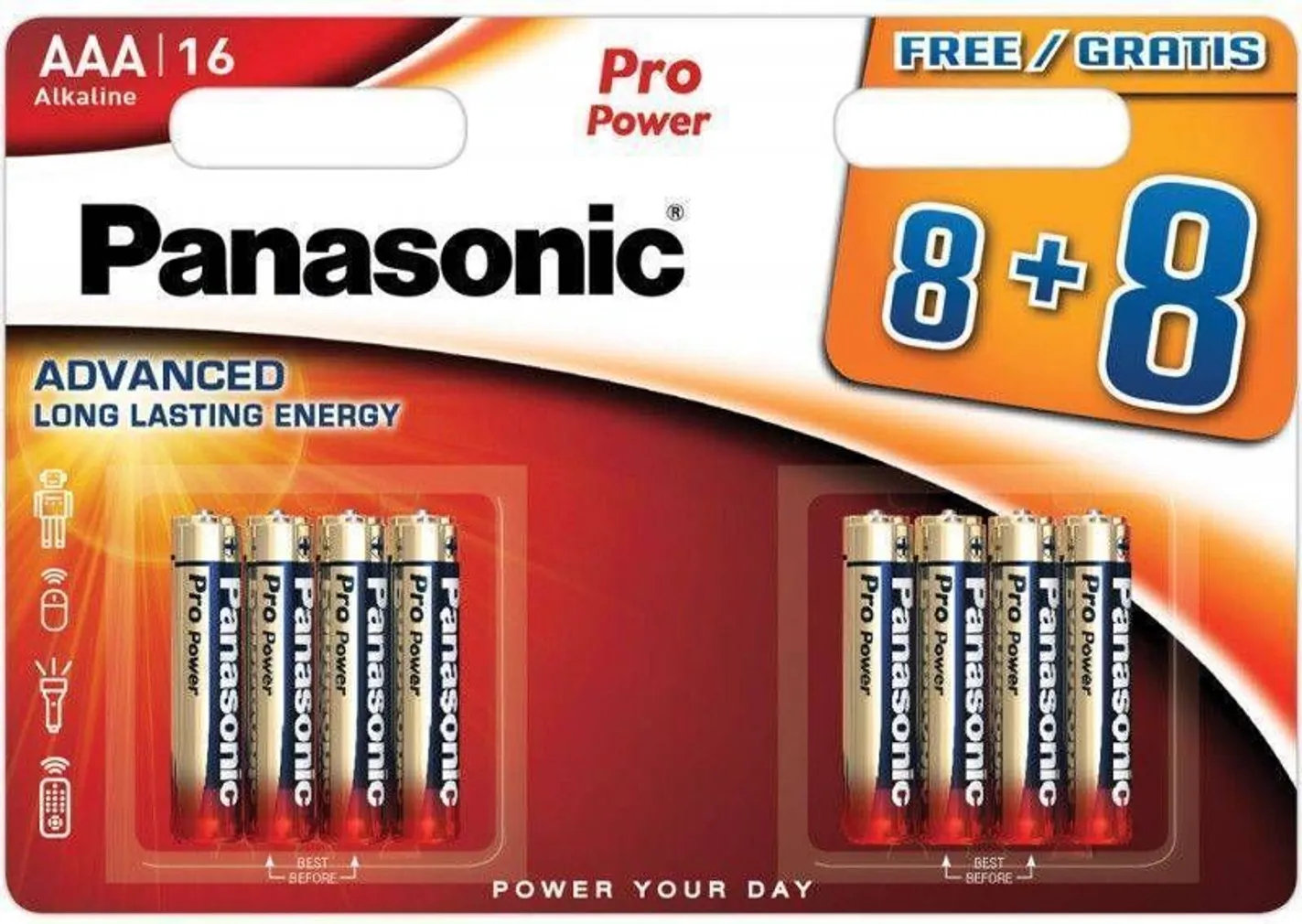 PATAREI PANASONIC PRO POWER AAA LR03PPG/16B (8+8TK)