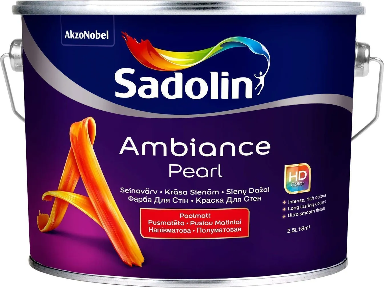 SEINAVÄRV SADOLIN AMBIANCE PEARL 2,5L VALGE POOLMATT