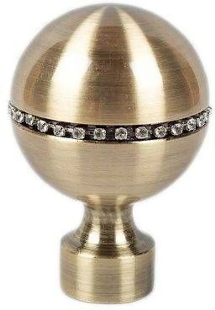 KARDINAPUU OTSIK BELFAST Ø25MM ANTIIK KULD 2TK