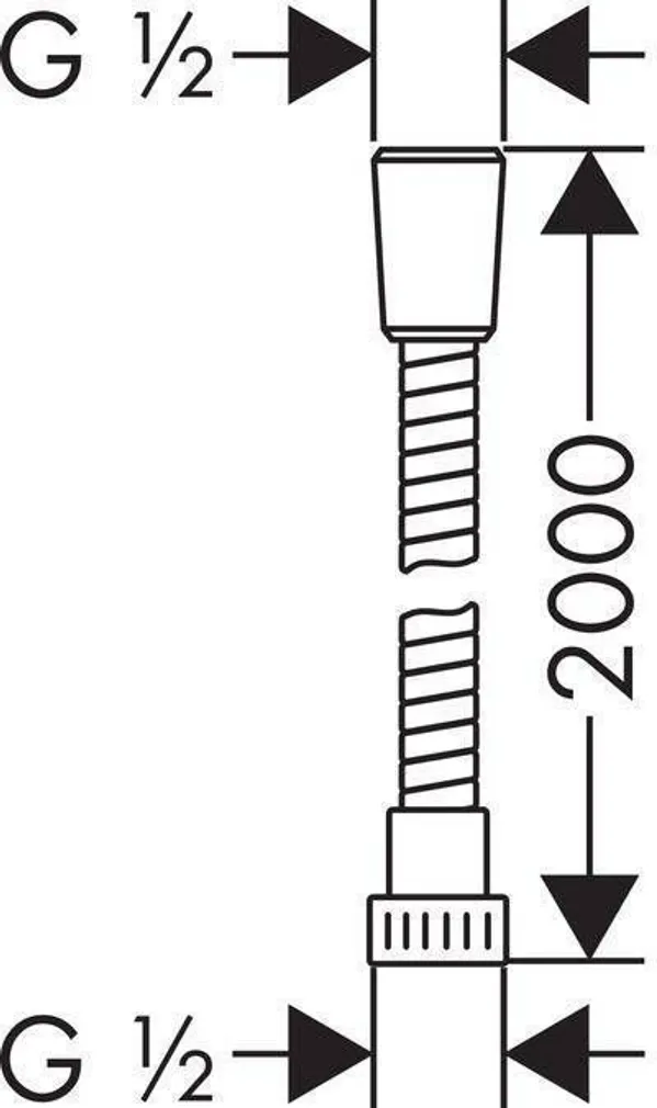 DUŠIVOOLIK HANSGROHE METAFLEX 200CM PLASTIK KROOM