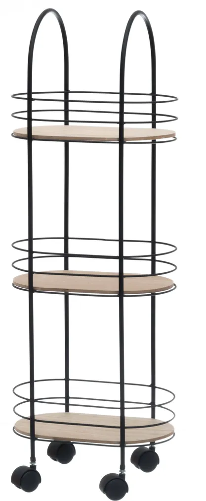 RATASTEGA RIIUL 3-NE 4LIVING 30,5X20,5X85CM MDF/RAUD MUST