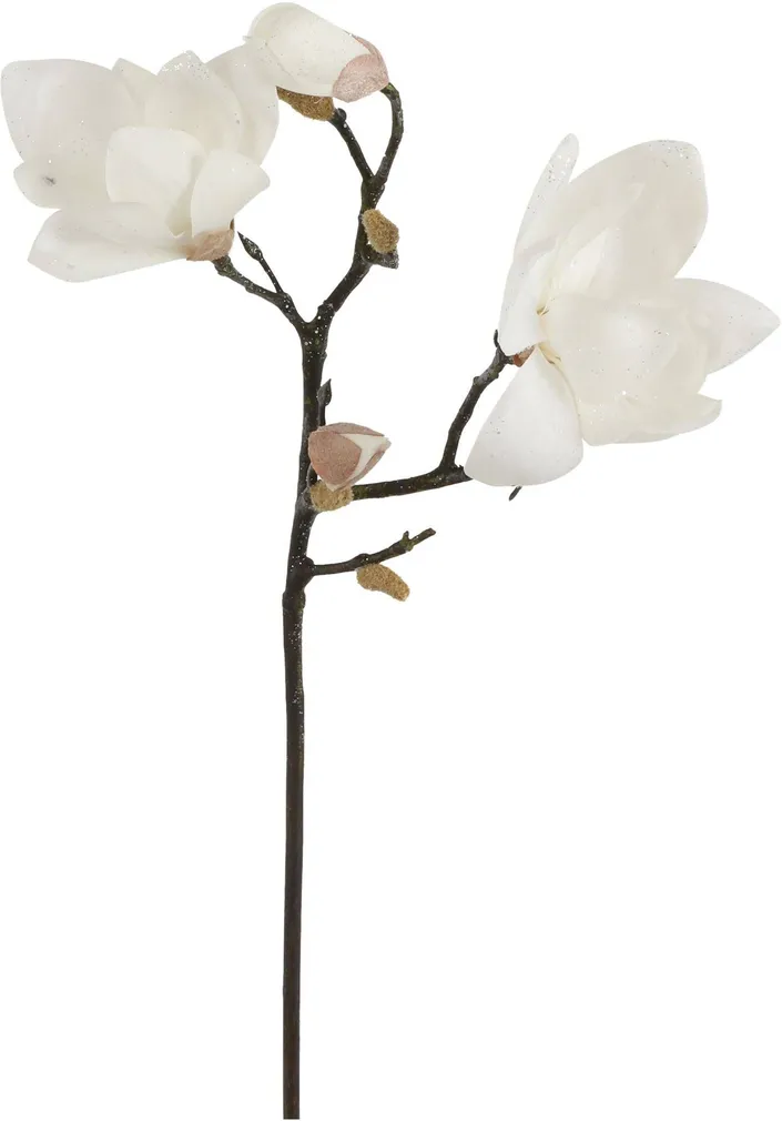 KUNSTLILL MICA DECORATIONS MAGNOOLIA 61CM VALGE