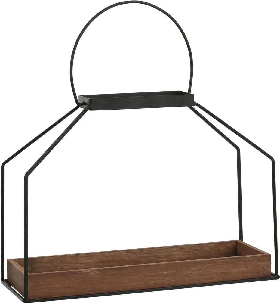 KÜÜNLAALUS MICA DECORATIONS 12X33X24CM MUST