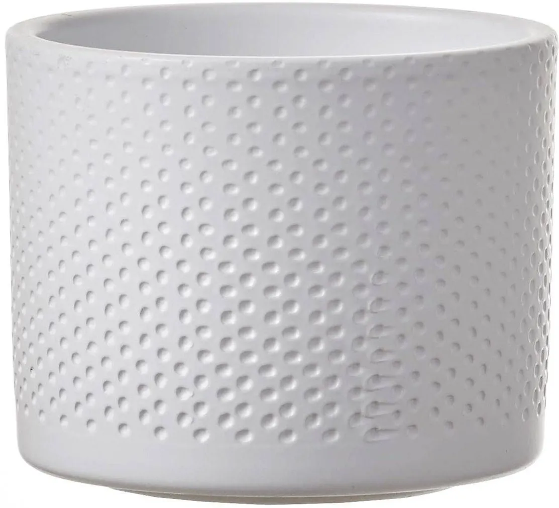 ÜMBRISPOTT MICA DECORATIONS ERA Ø12X10CM VALGE