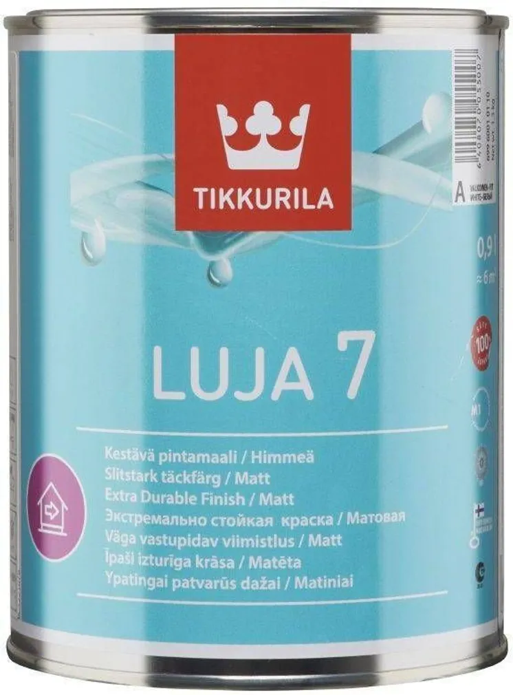 SEINAVÄRV TIKKURILA LUJA 7 0,9L VALGE (A) MATT