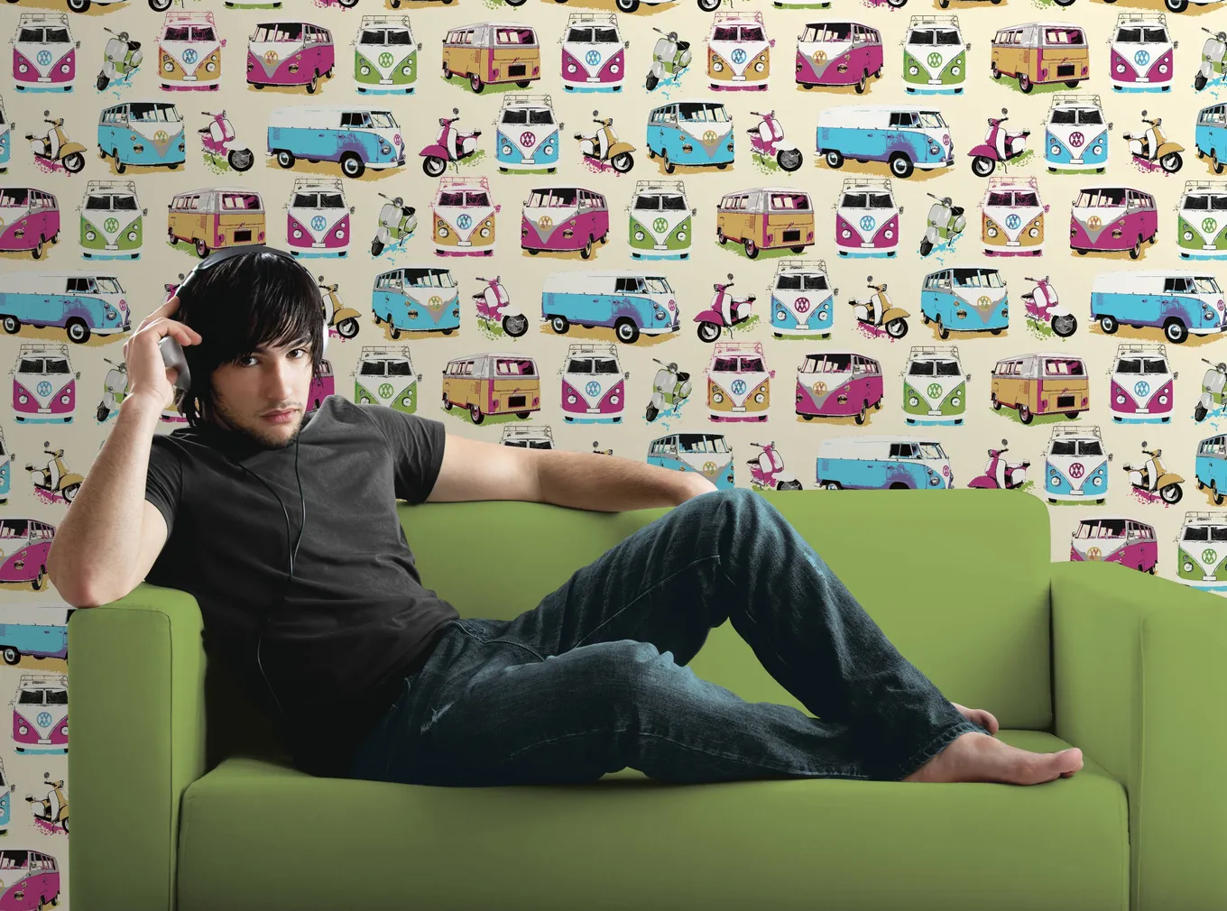 TAPEET DUTCH WALLCOVERINGS PAPER VAN/SCOOTER 1218-5