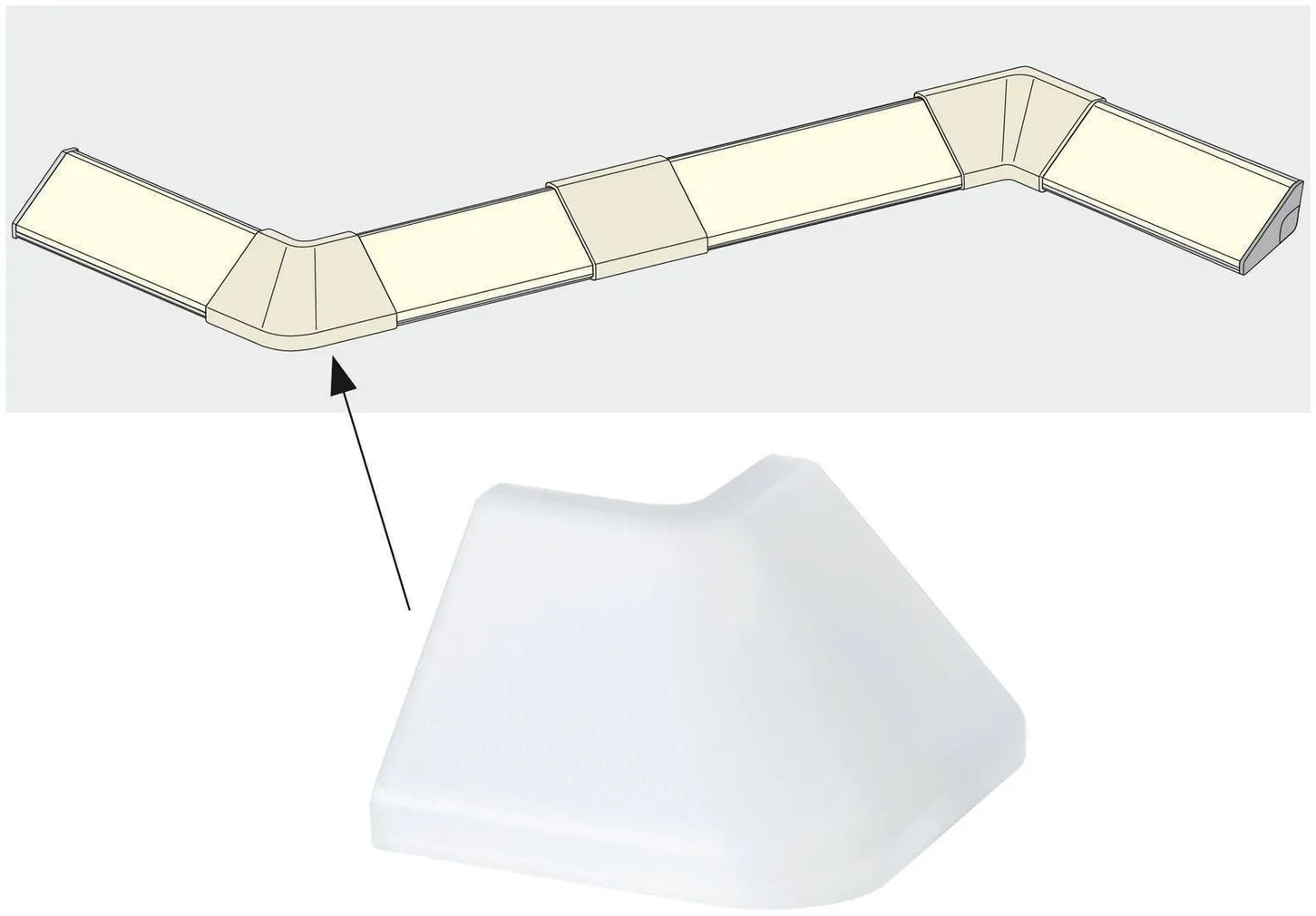 RIBAVALGUSTI PAULMANN PROFIILI VÄLISNURK DELTA SATIIN 2TK PAKIS 