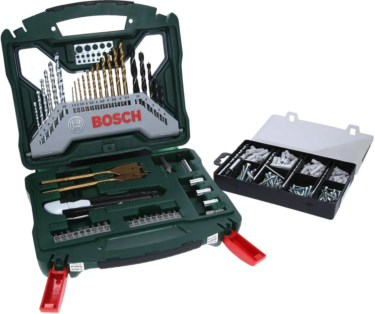 PUURIDE JA OTSIKUTE KOMPLEKT 50-OSA + 173-OSA EHITUSTARVIKUID BOSCH