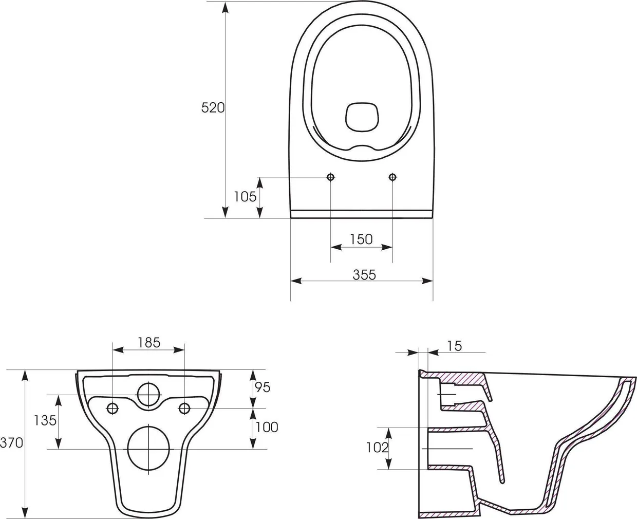 WC-RAAM SEINAPOTIGA CERSANIT S701-215 NESO