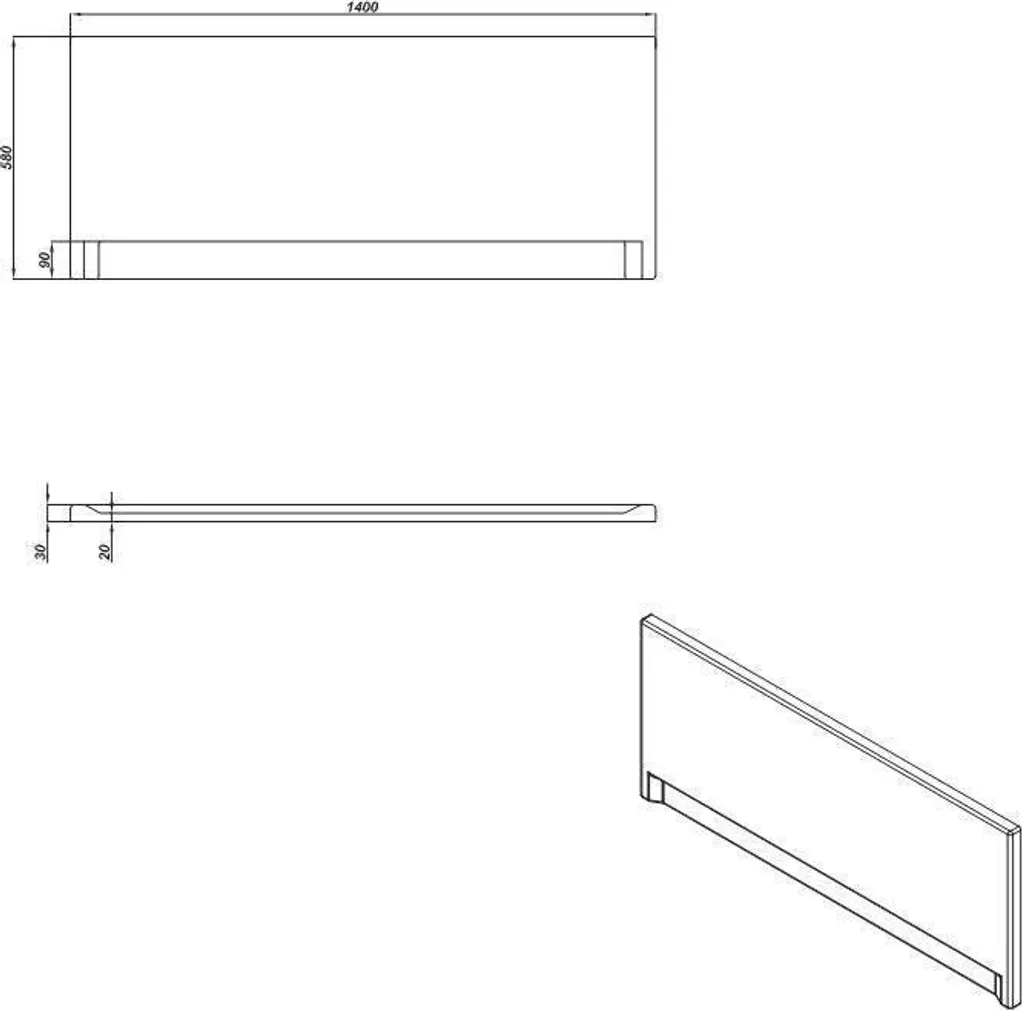 VANNI KÜLJEPANEEL CERSANIT LORENA 140X58CM
