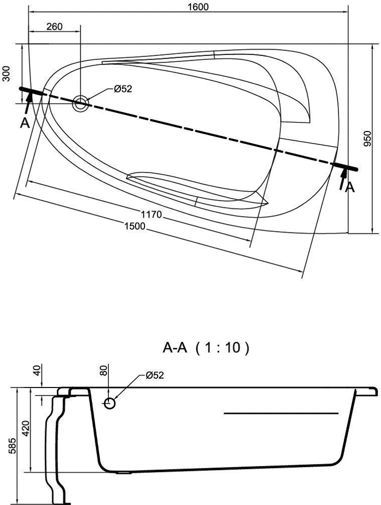 NURGAVANN CERSANIT JOANNANEW 160X95X43CM PAREM 