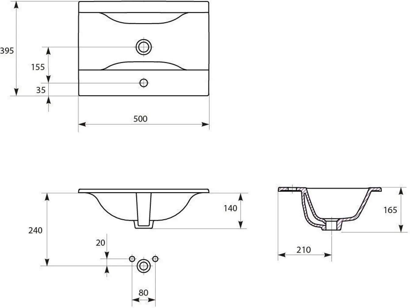 VALAMU CERSANIT ONTARIO NEW 50X40X17CM SÜVISTATAV