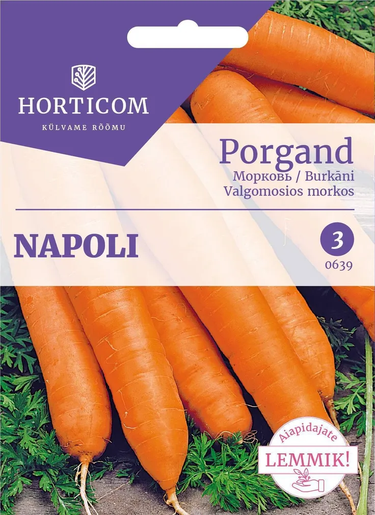 KÖÖGIVILJASEEMNED PORGAND NAPOLI F1 500SEEMET