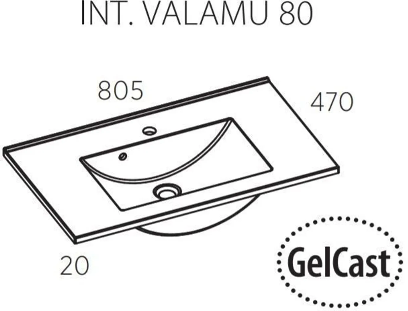 VALAMU BALTECO FORMA VALUMARMOR 80CM
