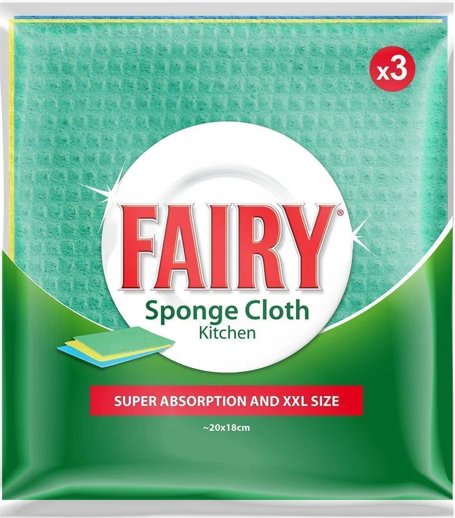 NÕUDEPESULAPP FAIRY SPONGE CLOTH 3TK PAKIS