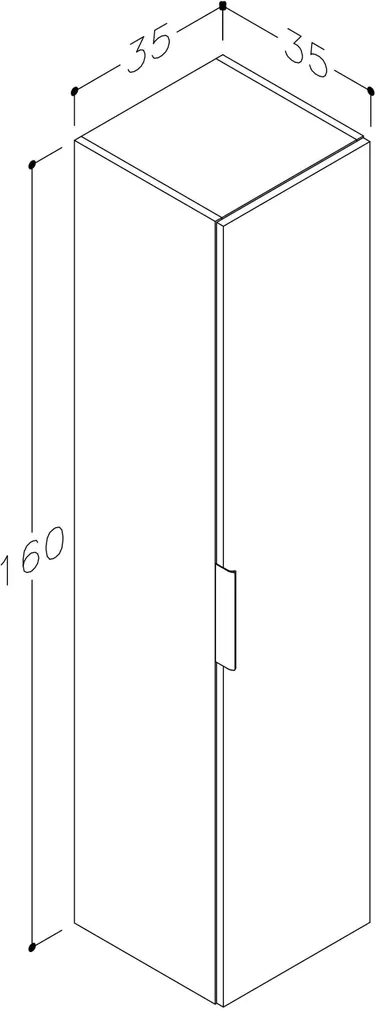 VANNITOAKAPP KAME BIG 35X35X160CM TUME TAMM