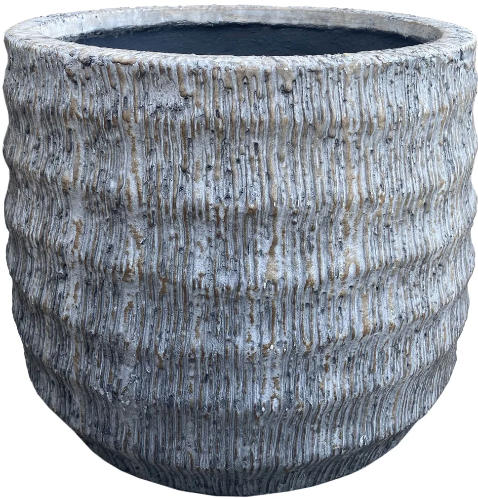 KERAAMILINE ÜMBRISPOTT ÜMAR 40,5X36CM TEKSTUURILINE