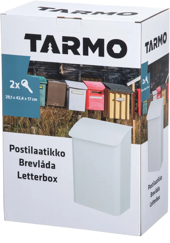 POSTKAST TARMO 29,1X42,4X17CM VALGE
