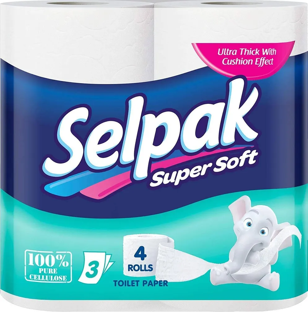 TUALETTPABER SELPAK 3-KIHILINE 4 RULLI