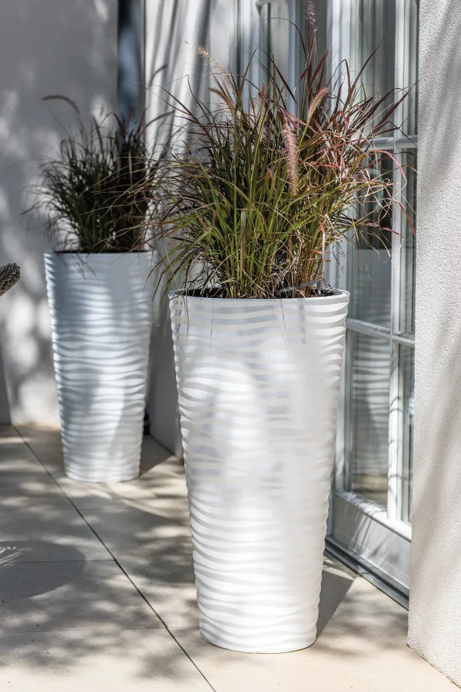 LILLEPOTT FORM-PLASTIC DUNES SLIM ÜMAR VALGE 40CM