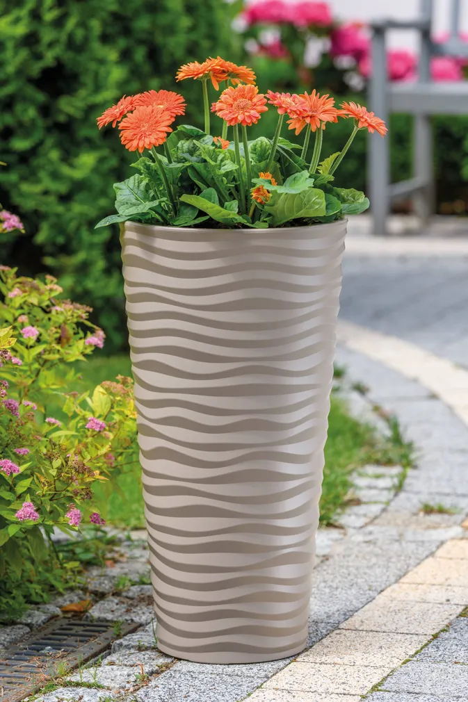 LILLEPOTT FORM-PLASTIC DUNES SLIM ÜMAR PRUUN 40CM