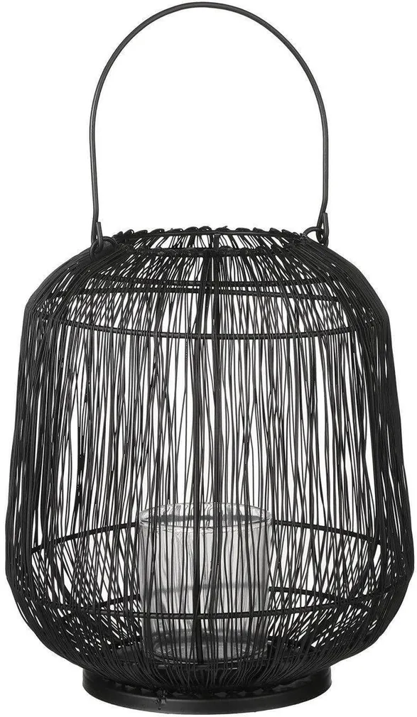 LATERN MICA DECORATIONS PRAGUE 24X20CM MUST