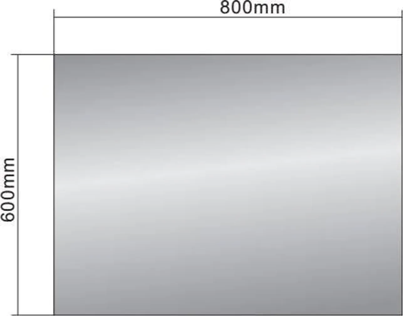 PEEGEL RY02-6080 LED VALGUSTUSEGA 80X60CM