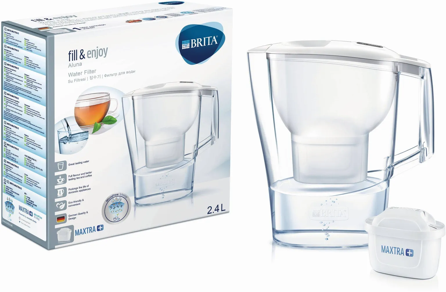 VEEFILTERKANN BRITA ALUNA 2,4L VALGE