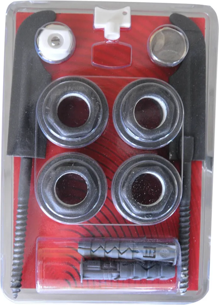 RADIAATORI PAIGALDUSKOMPLEKT ELDO 1/2" SEINAKANDURITEGA ANTRASIIT