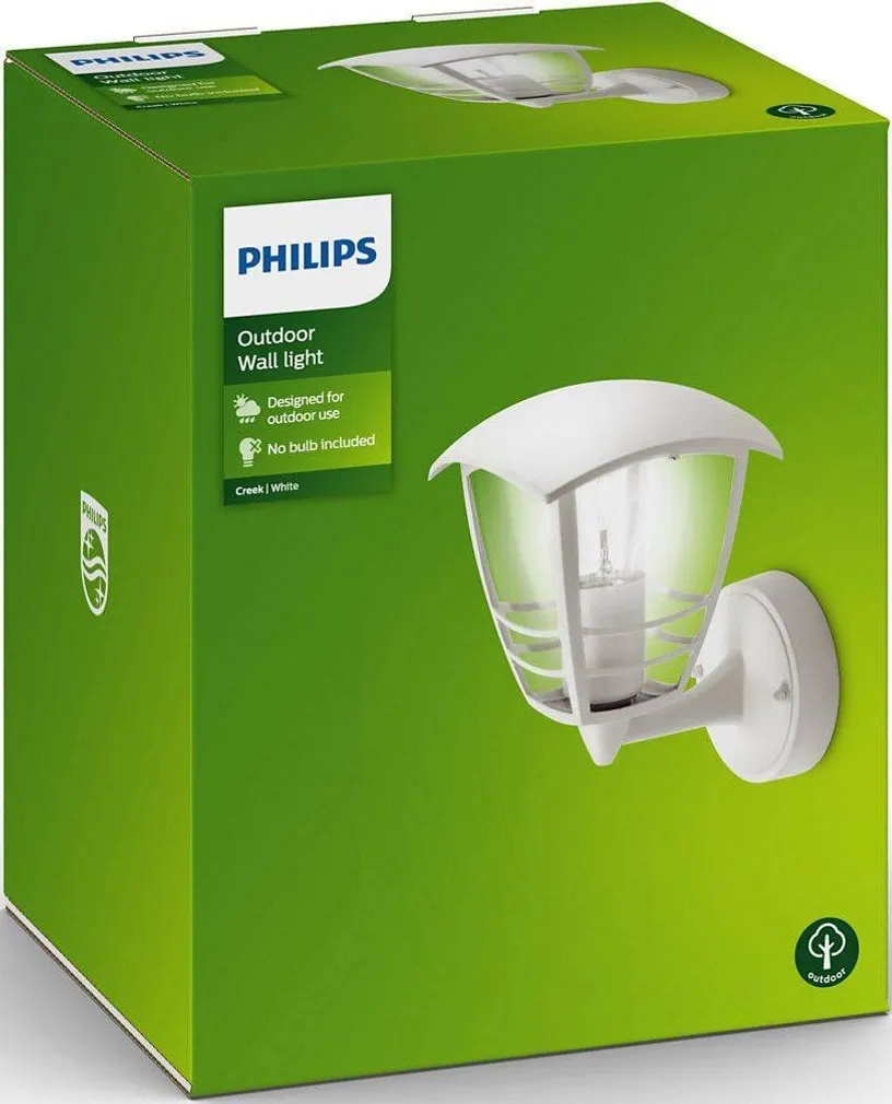 VÄLISVALGUSTI PHILIPS CREEK SEINALE 1X60W 230V VALGE