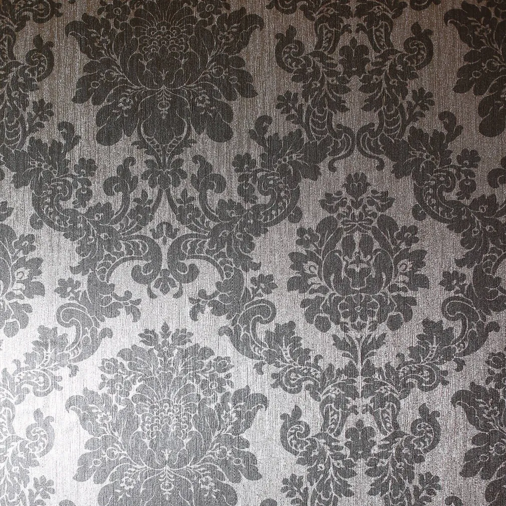 TAPEET ARTHOUSE FOIL DAMASK SILVER