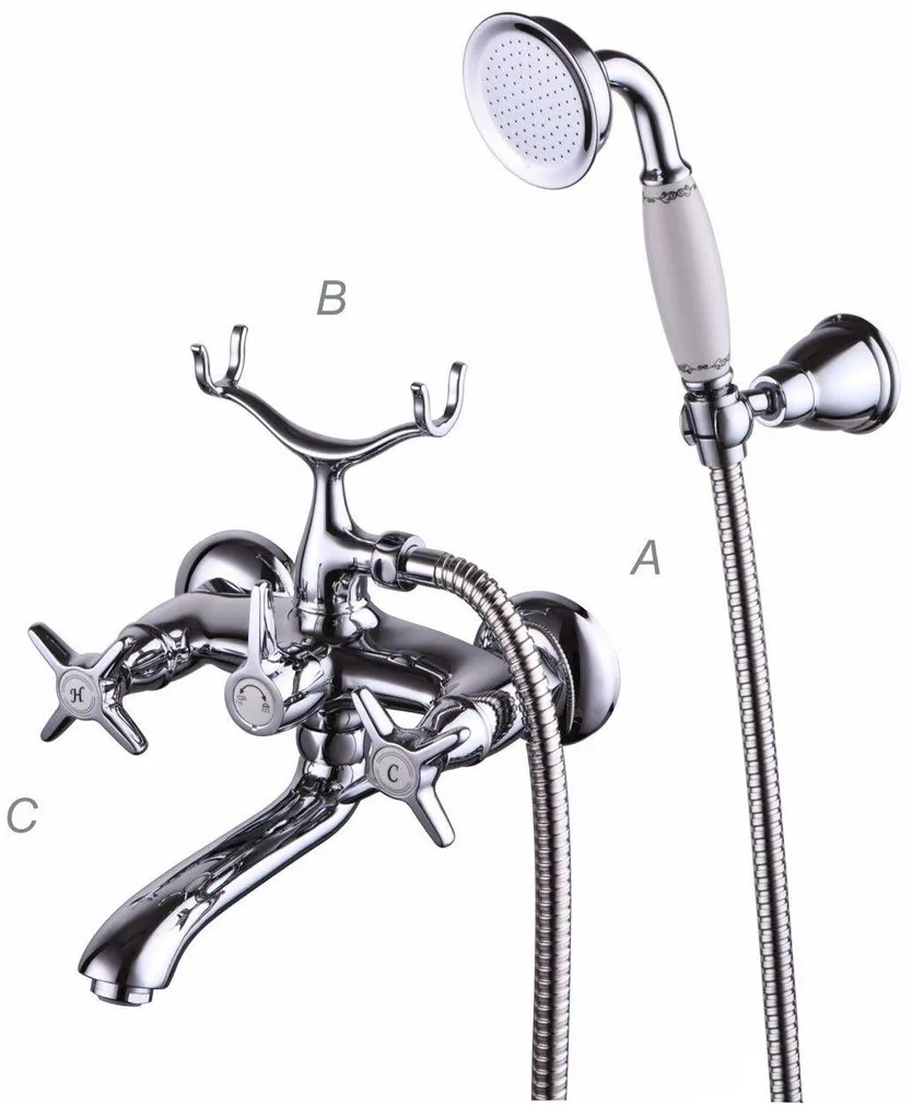 VANNI- JA DUŠISEGISTI BLUE STAR CAPRI CA 511 DUŠIKOMPLEKTIGA KROOM-VALGE